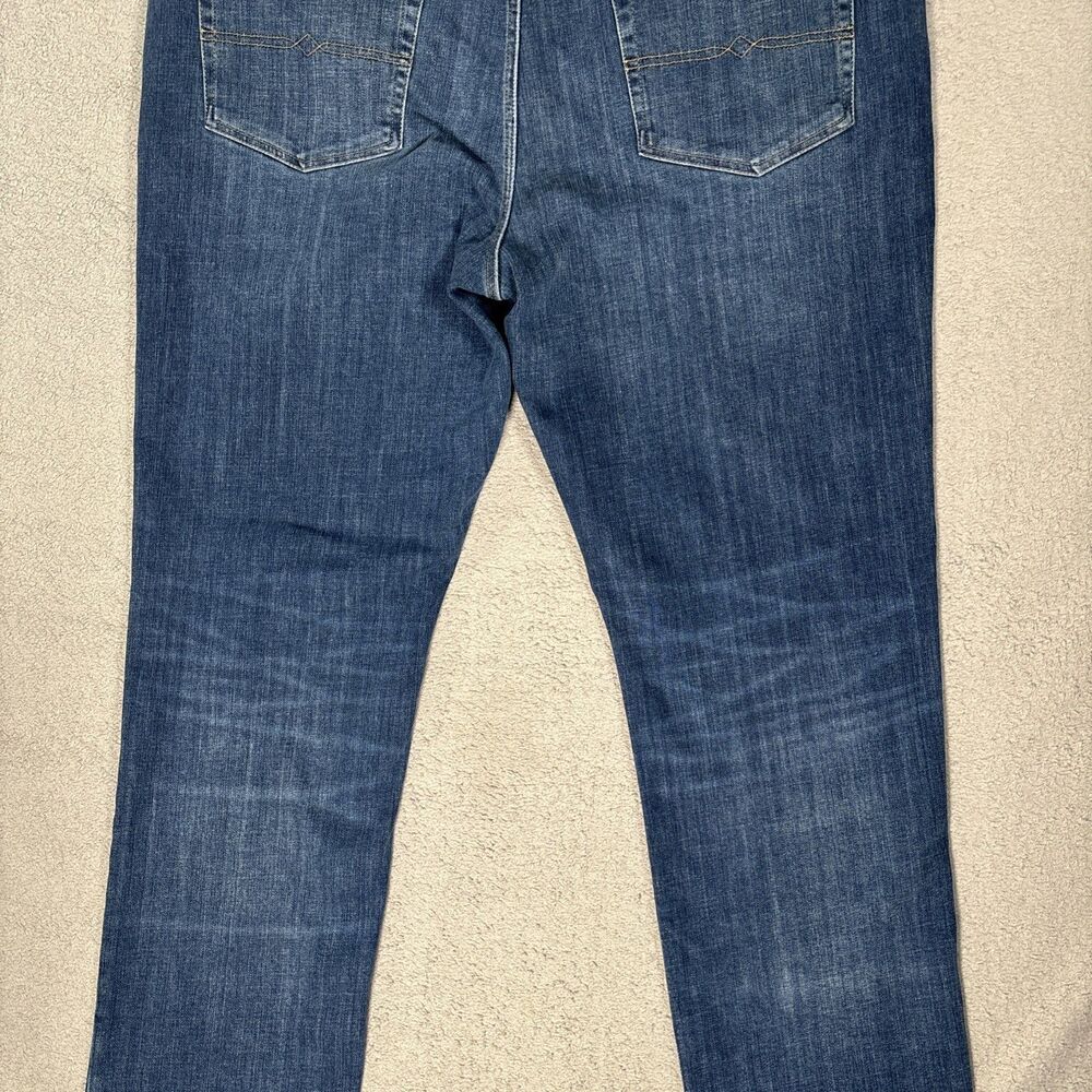 Lucky Brand Jeans Men’s Size 44x31 Athletic Fit Whiskers Grunge Skate Blue Denim - Picture 15 of 16